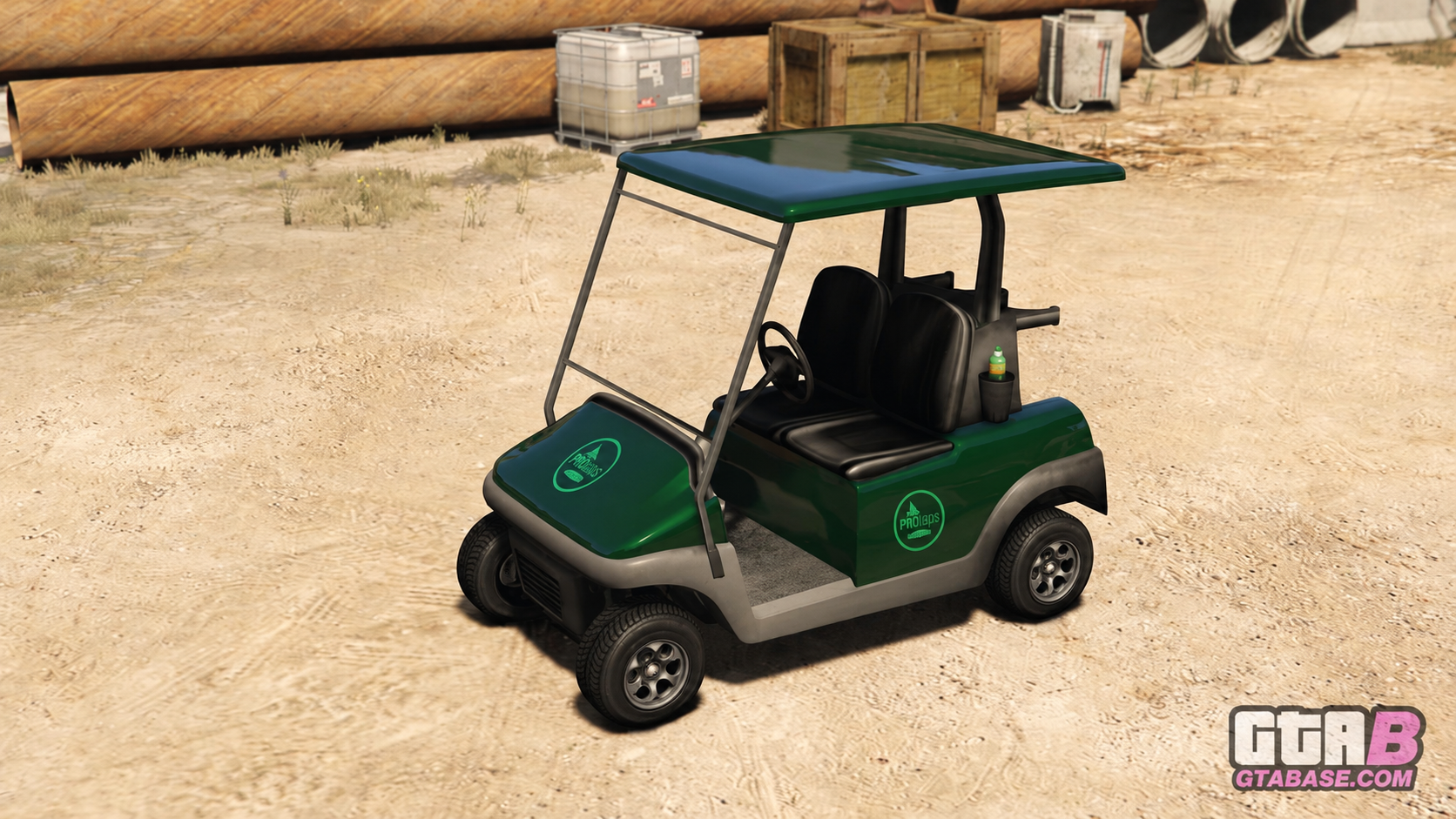 KI-bearbeiteter GTA-V-/GTA-Online-Modellvergleich: Nagasaki Caddy; kein GTA-VI-Screenshot