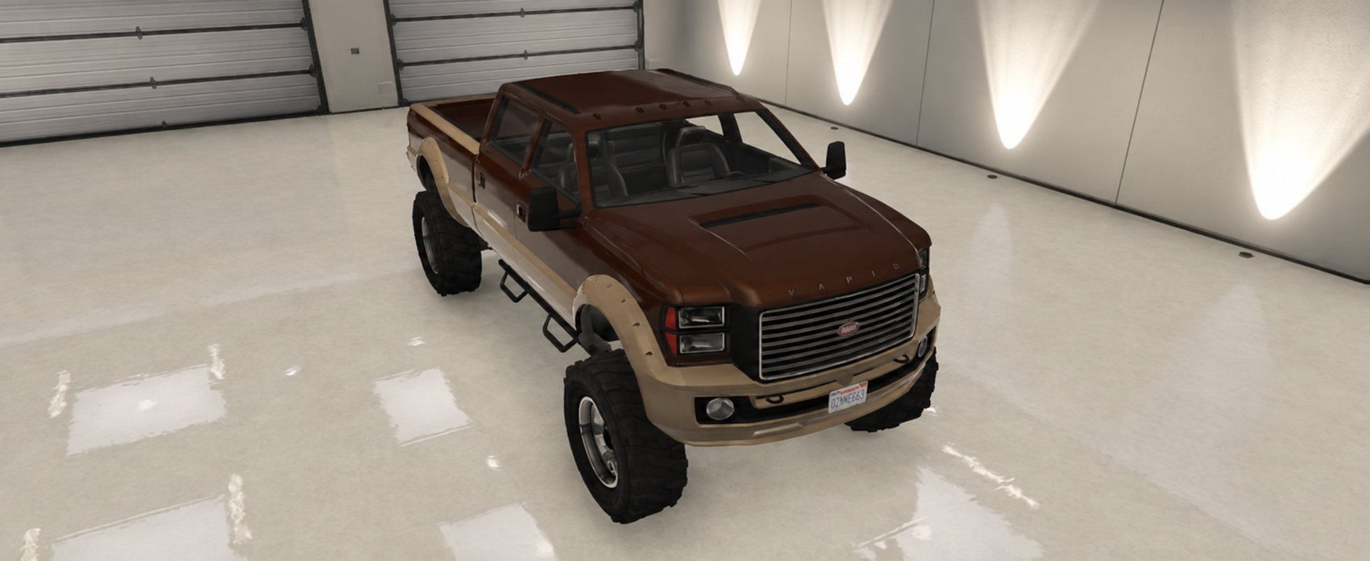 KI-bearbeiteter GTA-V-/GTA-Online-Modellvergleich: Vapid Sandking XL; kein GTA-VI-Screenshot