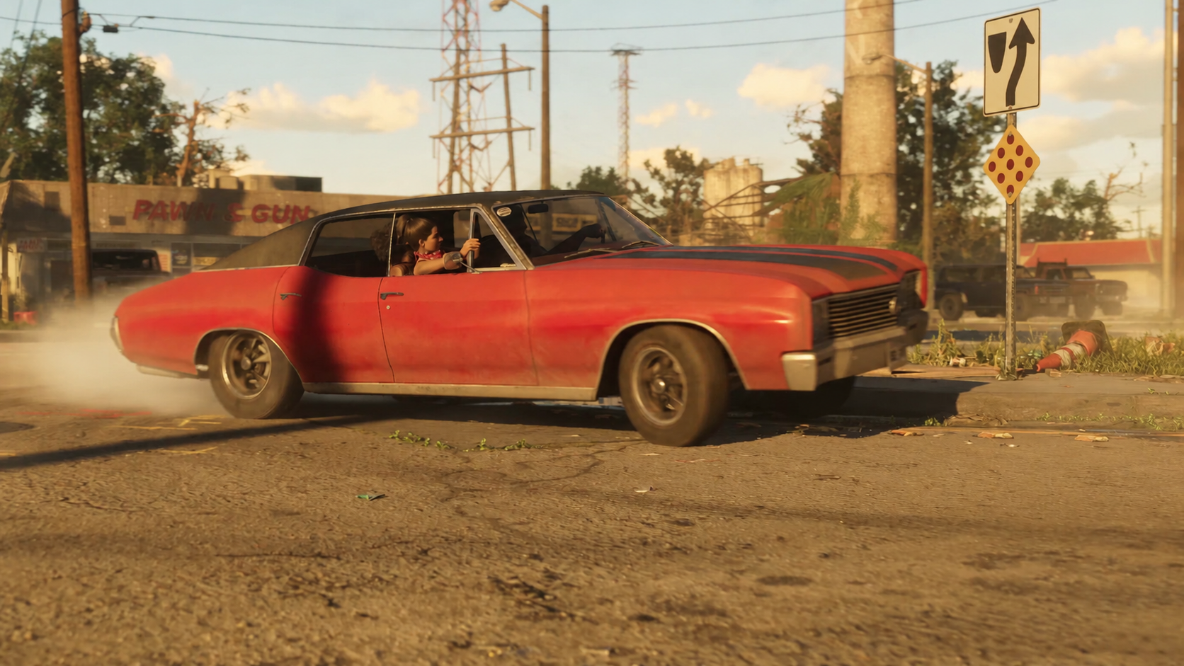 KI-bearbeitete GTA-VI-Szene zum Eintrag Declasse Tulip